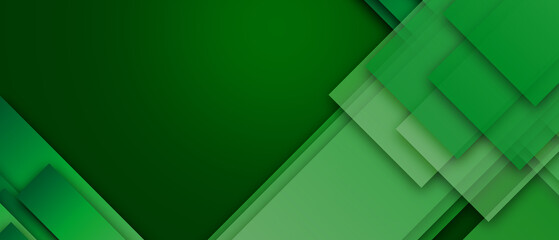 Wall Mural - abstract Modern green layered background with diagonal geometric shapes and smooth gradient