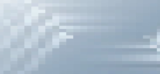 Abstract pixelated background with blurred motion effect in shades of gray and white.