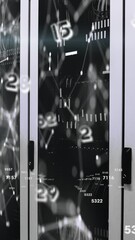 Wall Mural - animation of computer servers and data processing