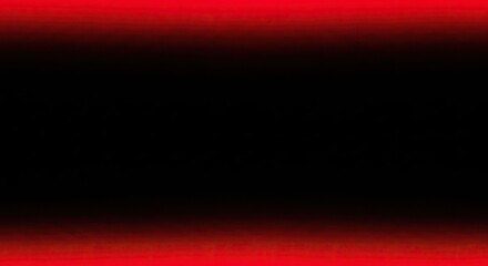 Wall Mural - Abstract Black Background with Glowing Red Border Top and Bottom
