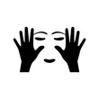 © MdAlif - A symbolic minimalist rendition of a face obscured by two hands