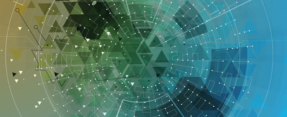 Technology and business cloud information flow modern background