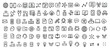© VectorVibe - Data communication line icon set. Featuring internet, cloud, connection, network, digital system, sharing, global link, security, and more. Minimalist icons collection. Editable vector illustration.