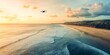 © gen_pick - Sunset beach coastline aerial view travel ocean holiday destination