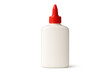 © ArtBox - White plastic bottle with red cap on transparent background