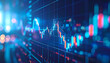 © HumblePride - Analyzing the Data: A data visualization of a financial graph on a computer screen, depicting the ups and downs of the market, emphasizing digital information and market trends.