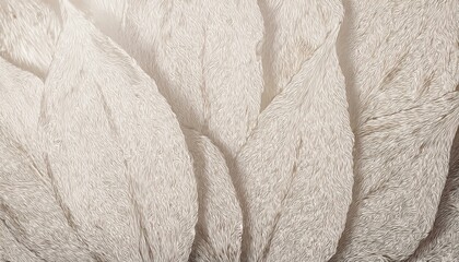 Wall Mural - delicate ivory leaf veins with soft organic texture and flowing lines creating abstract botanical background for wallpaper or editorial design