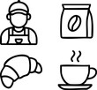 © KunciKebaikan - Coffee Shop Elements Line Icons Collection.