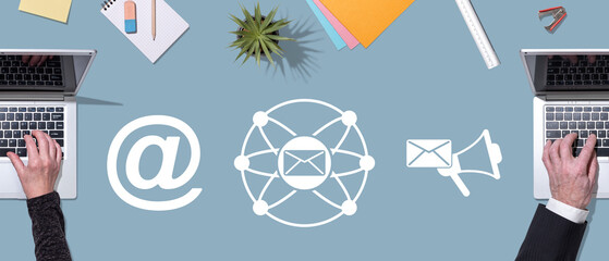 Wall Mural - Concept of email marketing