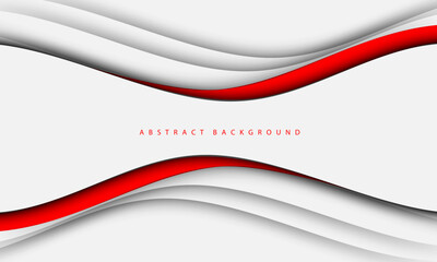 Wall Mural - Abstract luxury red curve on white banner design modern futuristic creative background vector