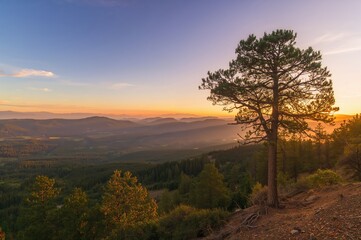 Wall Mural - Sunrise over the peaks