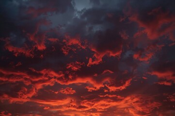Wall Mural - vibrant sunset sky filled with clouds