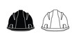© baho - Safety hard hat helmet line and glyph vector illustration icon