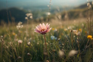 Wall Mural - Gorgeous untamed blossom in the meadow