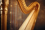 Stunning golden string instrument