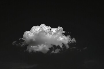 Wall Mural - Dark grey sky featuring white clouds and a clear abstract design. Ideal backdrop for wallpapers and backgrounds.