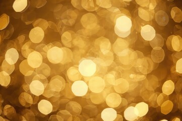 Wall Mural - Golden bokeh glow. sparkling backdrop. festive design, abstract texture, art, celebration, illumination, gem