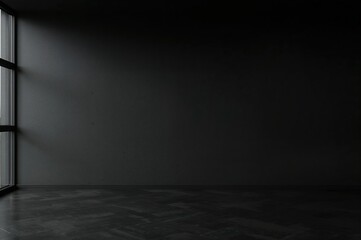 Wall Mural - empty wall in a sleek, contemporary minimalist room design