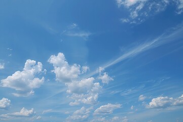 Wall Mural - Nature backdrop featuring a clear sky and clouds
