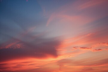 Wall Mural - gorgeous outline of clouds during twilight