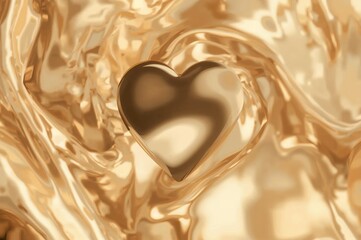 Wall Mural - Unique photograph of a softly focused heart-shaped object