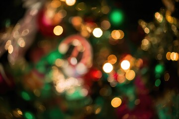 Wall Mural - Festive bokeh light blur effect