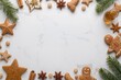 © TheWaterMeloonProjec - Honey, cinnamon, anise, and ginger spice blend for holiday baking on a marble surface. Festive culinary backdrop. Overhead shot with space for text.