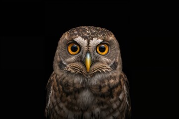 Wall Mural - charming illustration of a burrowing owl (athene cunicularia) facing the camera, standing out vividl