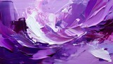 abstract purple white acrylic surface floral style oil painting texture on canvas hand painted