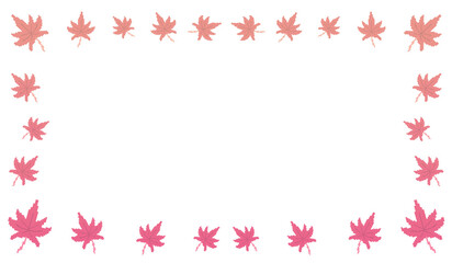 Pixel Art Pink Orange Gradient Maple Frame