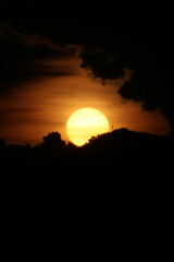 Wall Mural - sunset in luang prabang laos