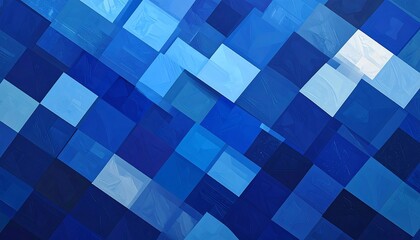 Abstract blue mosaic pattern