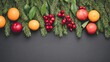 © fotogurme - Evergreen boughs tangled with vibrant orbs and berries, evoking Solstice serenity and Scandinavian Jul feast harmony