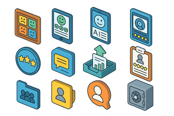 Wall Mural - Ui, ux flat icon set for web design and user interface enhancements