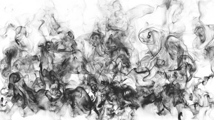 Wall Mural - looped smoke wisps rising on white background