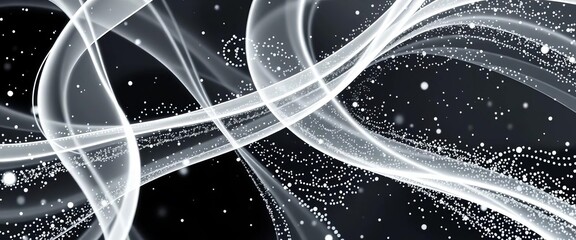 Wall Mural - Abstract grey white flowing particle background, futuristic digital technology vector illustration,  design,  motion