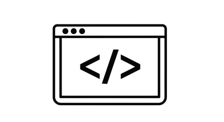 Vector illustration of code, programming language and web development