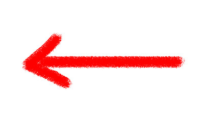 Red arrow pointing left on a black background indicating direction or navigation symbol use