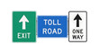 © Arisara - Toll Road Exit One-Way Ahead - Important Driving Information
