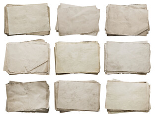 collection of vintage blank paper textures