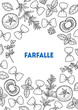 © DiViArts - Traditional Italian pasta sketch. Farfalle frame. Italian food. Staple food. Hand drawn vector illustration. Background for packaging, menu. Top view. Not AI