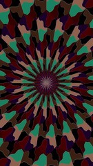 Wall Mural - 3D animation vertical beautiful video colorful abstract bright light energy 4K abstract lines colorful light shining round shape in center, black background