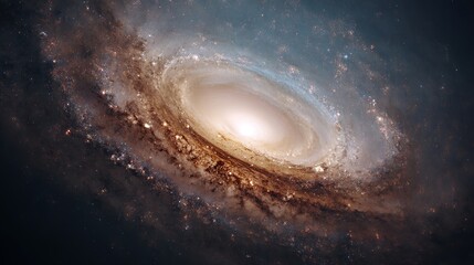 Witness the breathtaking beauty of a vibrant spiral galaxy, a cosmic spectacle of stars, dust, and light, inspiring wonder and exploration of the universe.