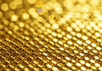 Shimmering gold abstract pattern with bokeh lights