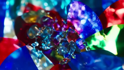 Abstract vibrant colors swirl in a dynamic pattern