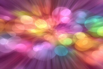 Rainbow bokeh explosion