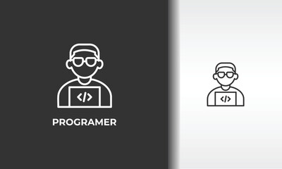 Programer Vector, Icon Or Logo Sign Isolated Symbol Illustration