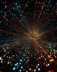 Wall Mural - dynamic illumination: the image presents an immersive and abstract exploration of light and color, a