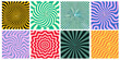 © Rahul - Collection of eight psychedelic swirling and radial pattern backgrounds in vibrant colors