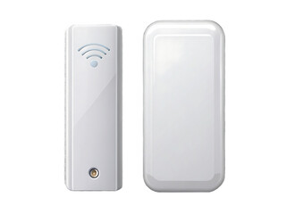 White wireless sensor components isolated on a transparent background technology